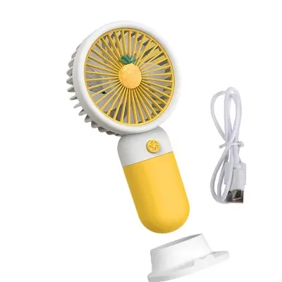 Picture of Convenient Quiet USB Mini Handheld Wind Power Fan With Portable Phone Holder Student Office Small Cooling Fans