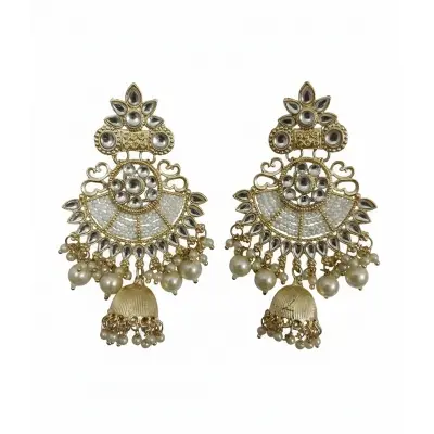 Picture of Exquisite Multani Handcrafted Earrings South Indian Inspired Traditional Bari Jewelry Ideal for Ethnic Wear & Special Occasions