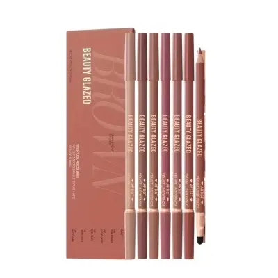 Picture of Beauty Glazed Velvet Liner Pencils," which are waterproof and long-lasting lip liners. 