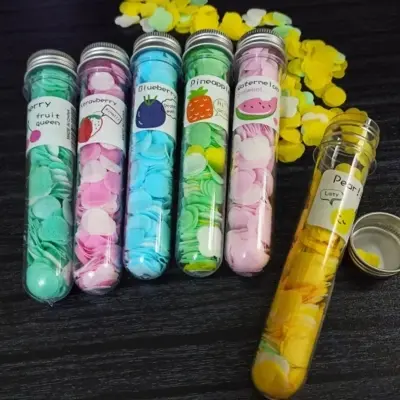 Picture of 1 Bottle Soap Paper Disposable Hand Washing Tablets Travel Portable Toilet Soap Sheets Sliced