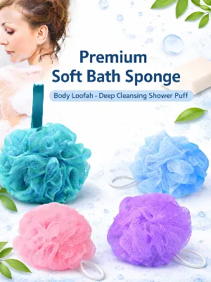 Picture of Premium Soft Bath Sponge Body Loofah – Deep Cleansing Shower Puff