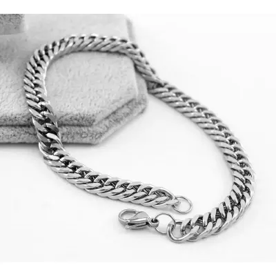 Picture of Stainless Steel Silver chain bracelet  Men