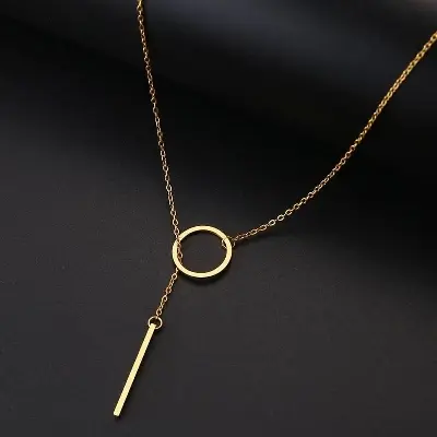 Picture of Simple Metal Ring Short Stick Chain for girls
