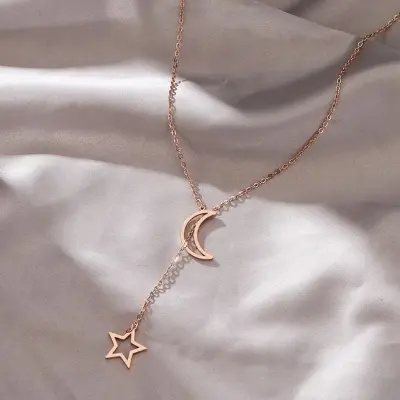 Picture of Star & Moon Pendant Chain for Women
