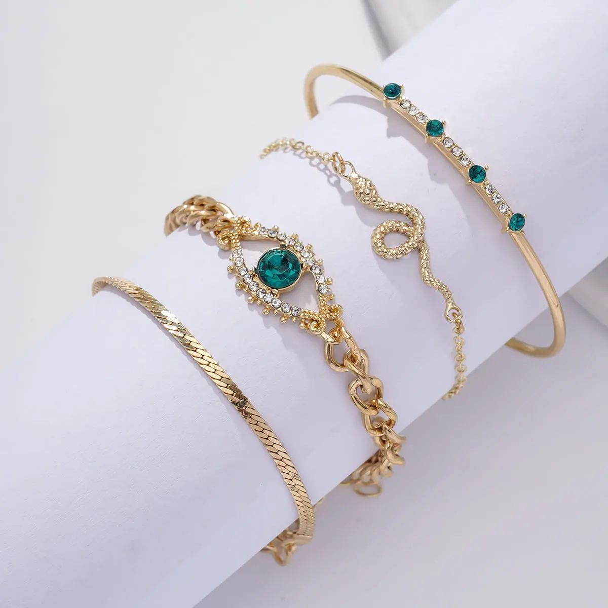 Picture of 4pcs Alloy Lovely Cat Bracelets for Women