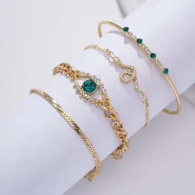 Picture of 4pcs Alloy Lovely Cat Bracelets for Women