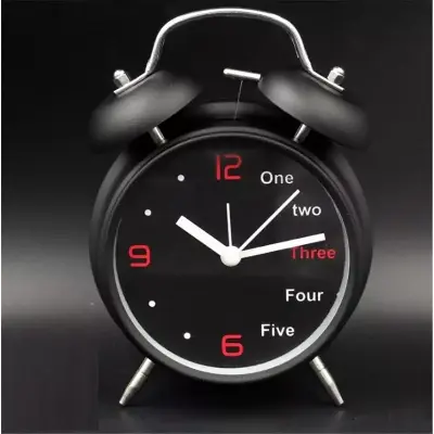 Picture of Small Metal Alarm Bed/Table Clock
