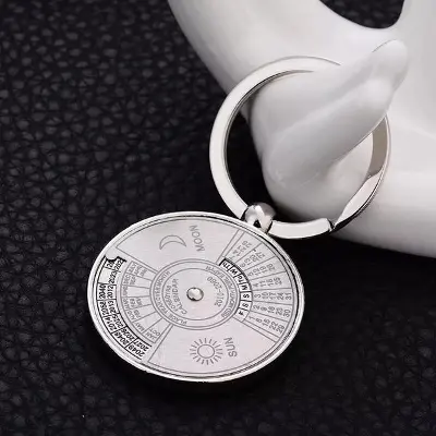 Picture of 50 Year Calendar Key Ring holder Keychain Ring