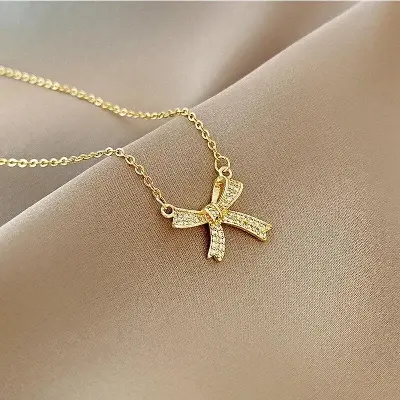 Picture of Bow Necklace Chain Locket for Girls/Women