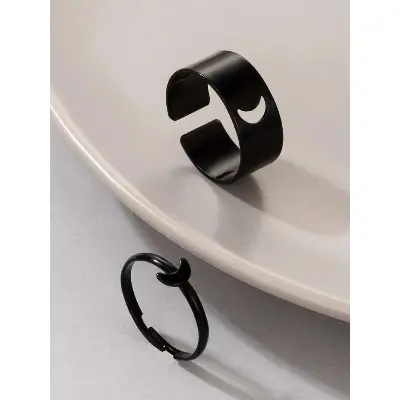 Picture of Moon Ring for Couple 2 Pcs