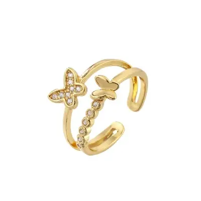 Picture of Indispensable -Quality And Durablity -Golden Crystal Alloy Finger Rings Set for Women- Innovative Preferble - Low Hassle and Maintanance