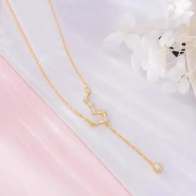 Picture of Sterling silver cubic zirconia pendant necklace