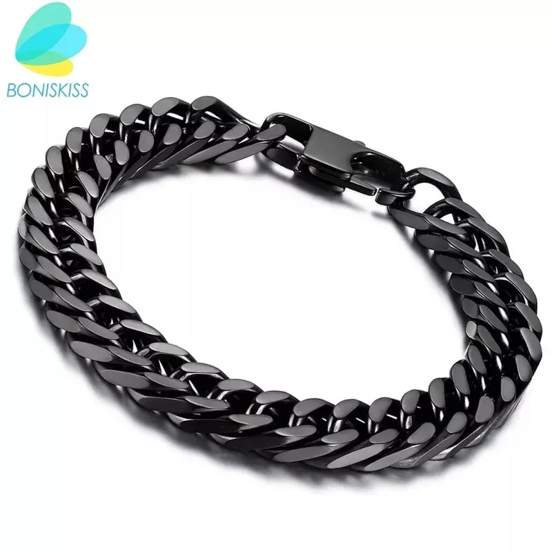 Picture of Athleisure - Avant Grade - Custom Experience - Black Stainless Steel Bracelet for Men - Couture - High-end - Well Inspired & Crafted