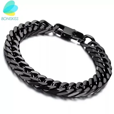 Picture of Athleisure - Avant Grade - Custom Experience - Black Stainless Steel Bracelet for Men - Couture - High-end - Well Inspired & Crafted