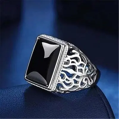 Picture of Stylish - Modern Vibe - Premium Quality - Orginial Sterling natural Men's Ring - Modern - Choice Expression - Understated Sophistication