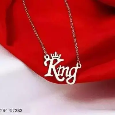Picture of King Stainless Steel Square Triangle Chain Pendant Necklace For Men