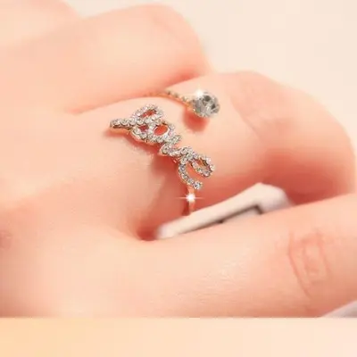 Picture of Flower Ring for Woman Big Love Jewelry Fashionable Accessory