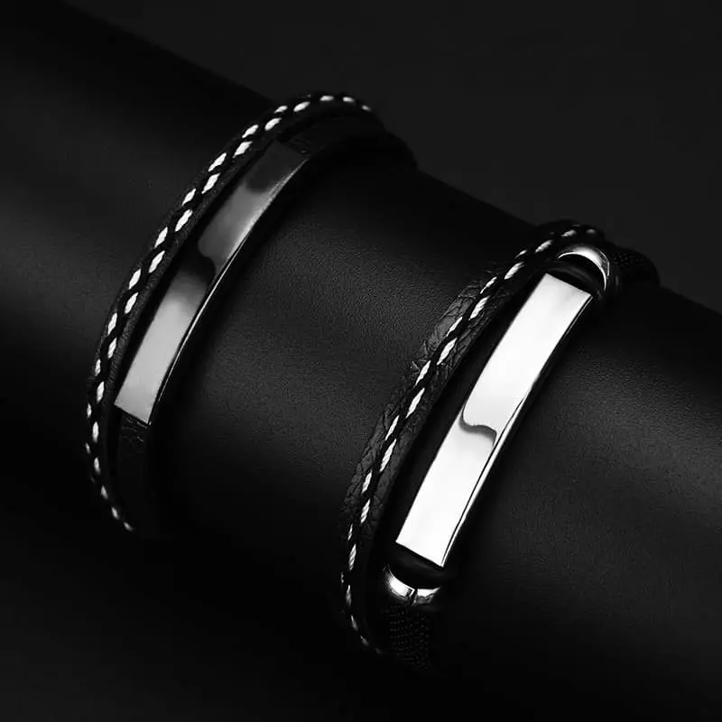 Picture of Leather Braided Bracelet For Men