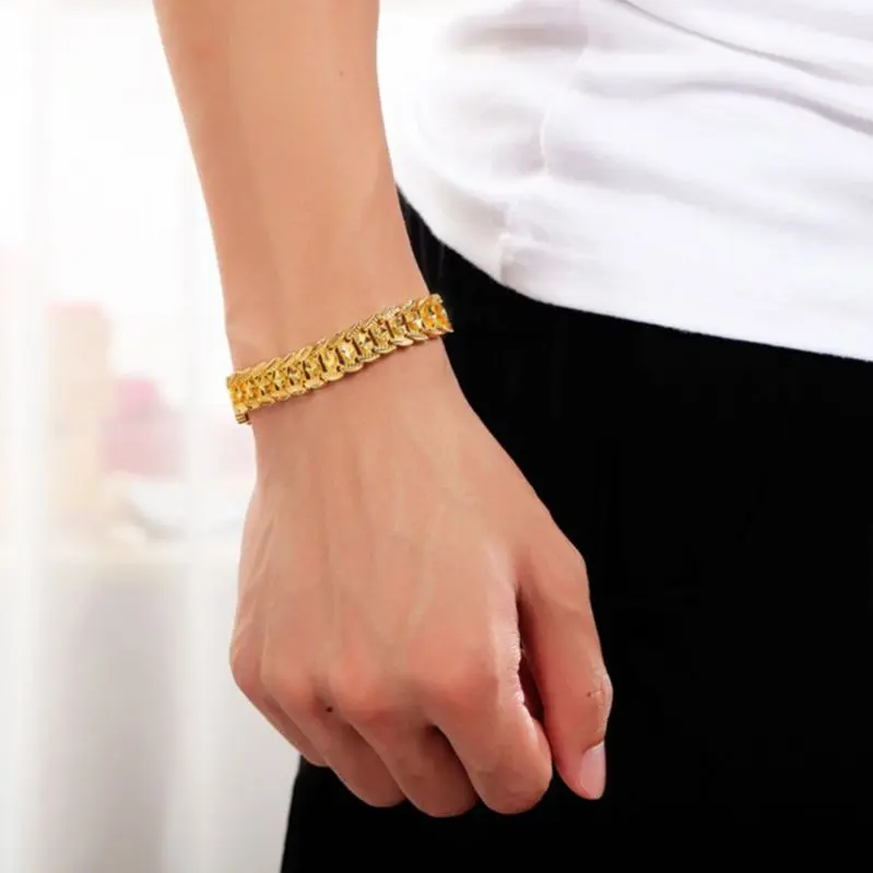 Picture of Versatile -Choice and Remark -Indian Latest Designs Gold Plated Bracelet Model For Men- Avant-garde Remarkable - Disclose Styles & Luxe