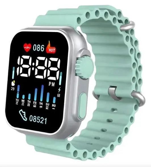 Picture of Black Square Dial Digital Watch  for Women