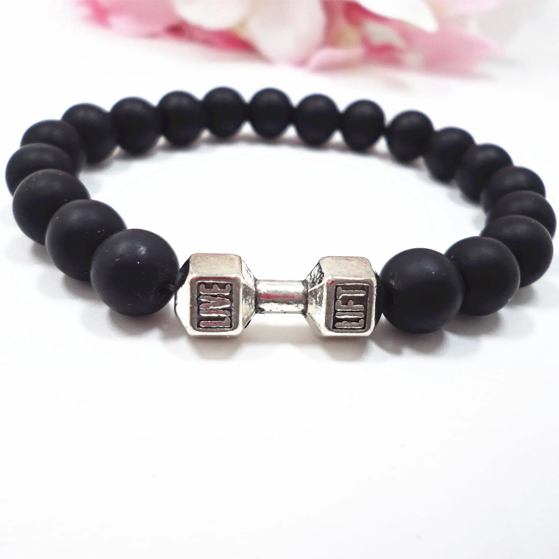 Picture of Indispensable -Quality And Durablity -Stainless Steel Fashion Dumbbell mens bracelets for men- Innovative Qualityful - Easy To care and Longive