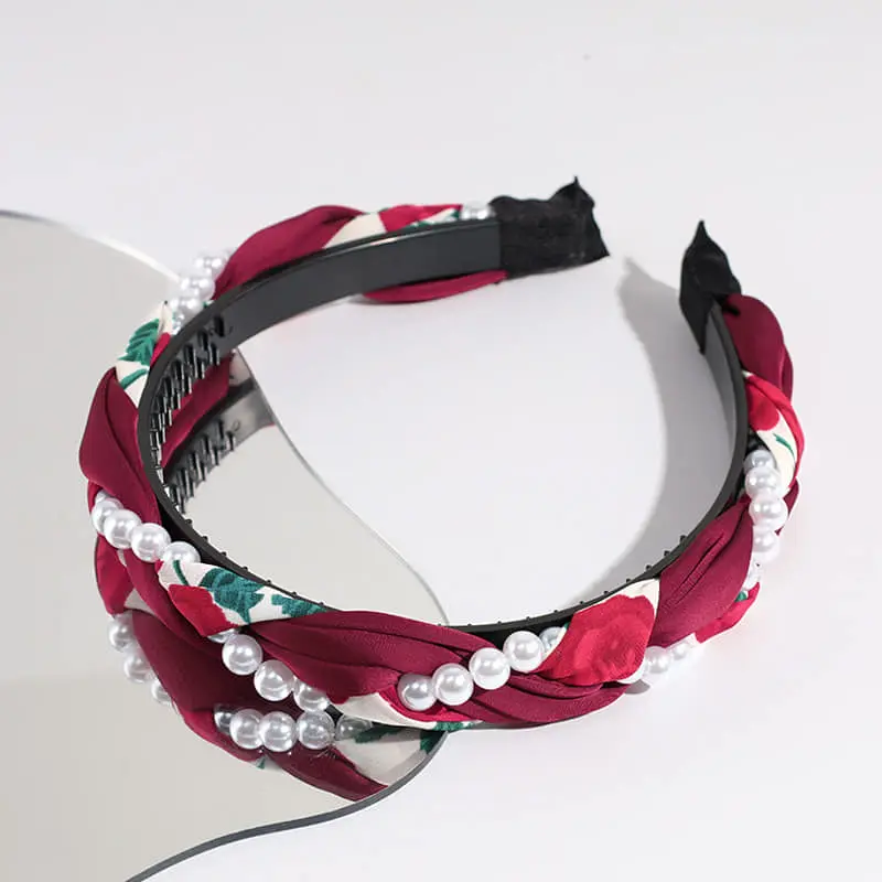 Picture of Indispensable -Quality And Durablity -Cute Red Pearl Headband Hair Bands For Women- Innovative Remarkable - Disclose Styles & Luxe