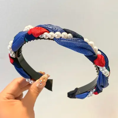 Picture of Athleisure - Avant Grade - Highly Sustainable - Korean Pearl Headband Hair Bands For Women - Durabilty Assured - Well Inspired & Crafted