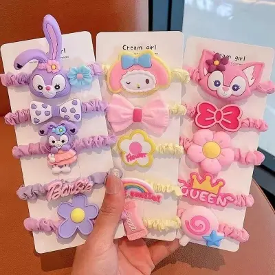 Picture of Cute Cartoon Big Rabbit Elastic Hair Band Child Lovely Bow Flowers Hair Band For Kids