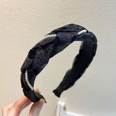 Picture of Korean Version  Pearl Hair Hoop Small Fashion Simple French Hair Clip Hairbands  For Women /Girls