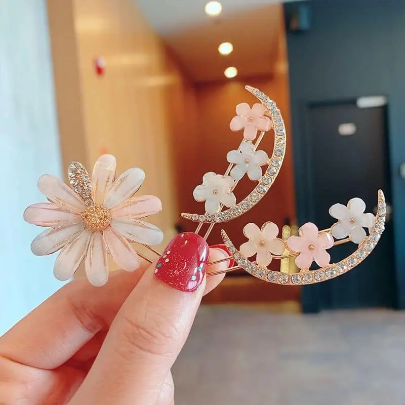 Picture of Rhinestone hairclip for Women & Girls Hair Accessories - Pack of 4