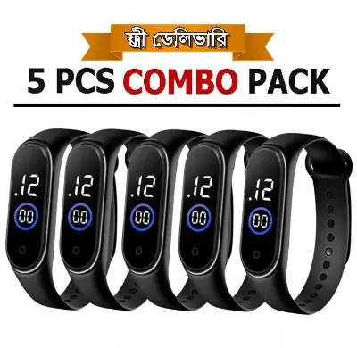 Picture of Men's LED Digital Watches Silicone Sport Electronic Wrist Watch Waterproof Watches