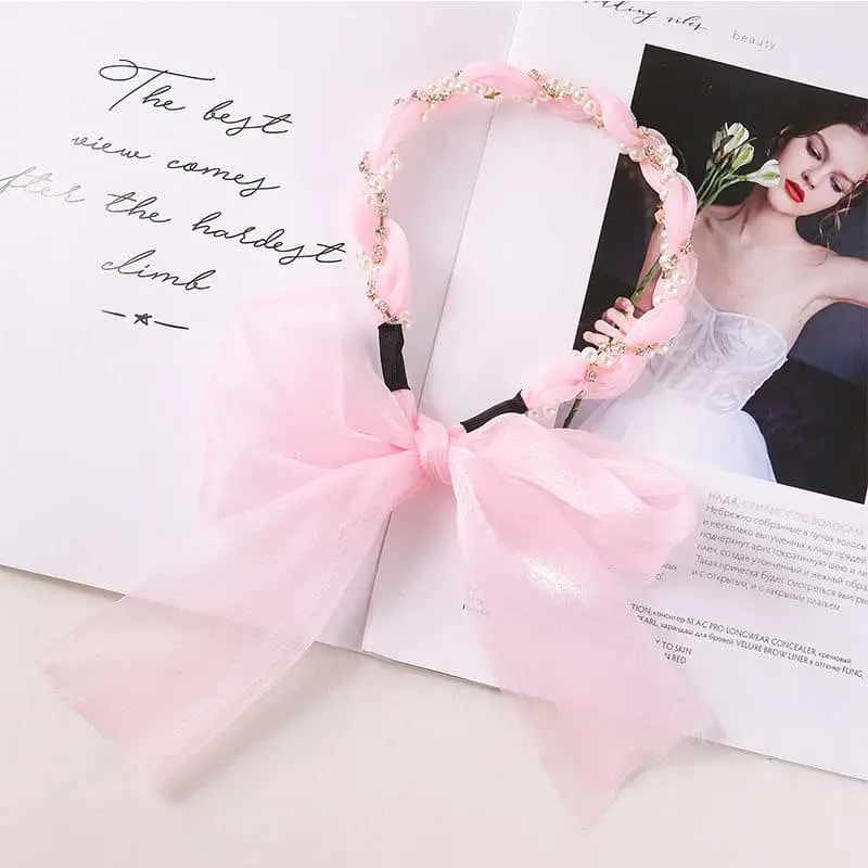 Picture of Pink Fashion Hair Hoop Hair Bands for Women Girls Flower  Hairbands For Women /Girls