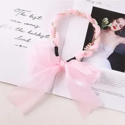 Picture of Pink Fashion Hair Hoop Hair Bands for Women Girls Flower  Hairbands For Women /Girls