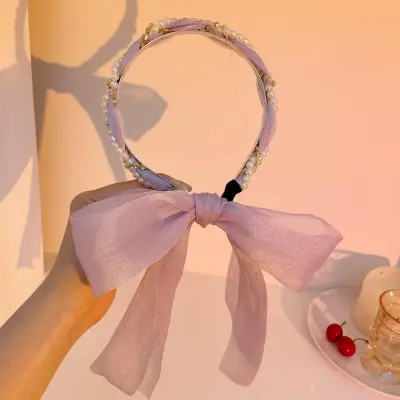 Picture of Fashionable Bow Shaped Tie Headbands Hair Accessories for Women