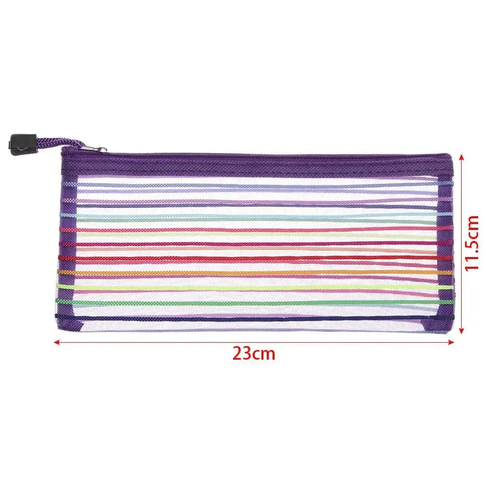 Picture of 2 pcs Pencil and Pen Net Bag Multiclour