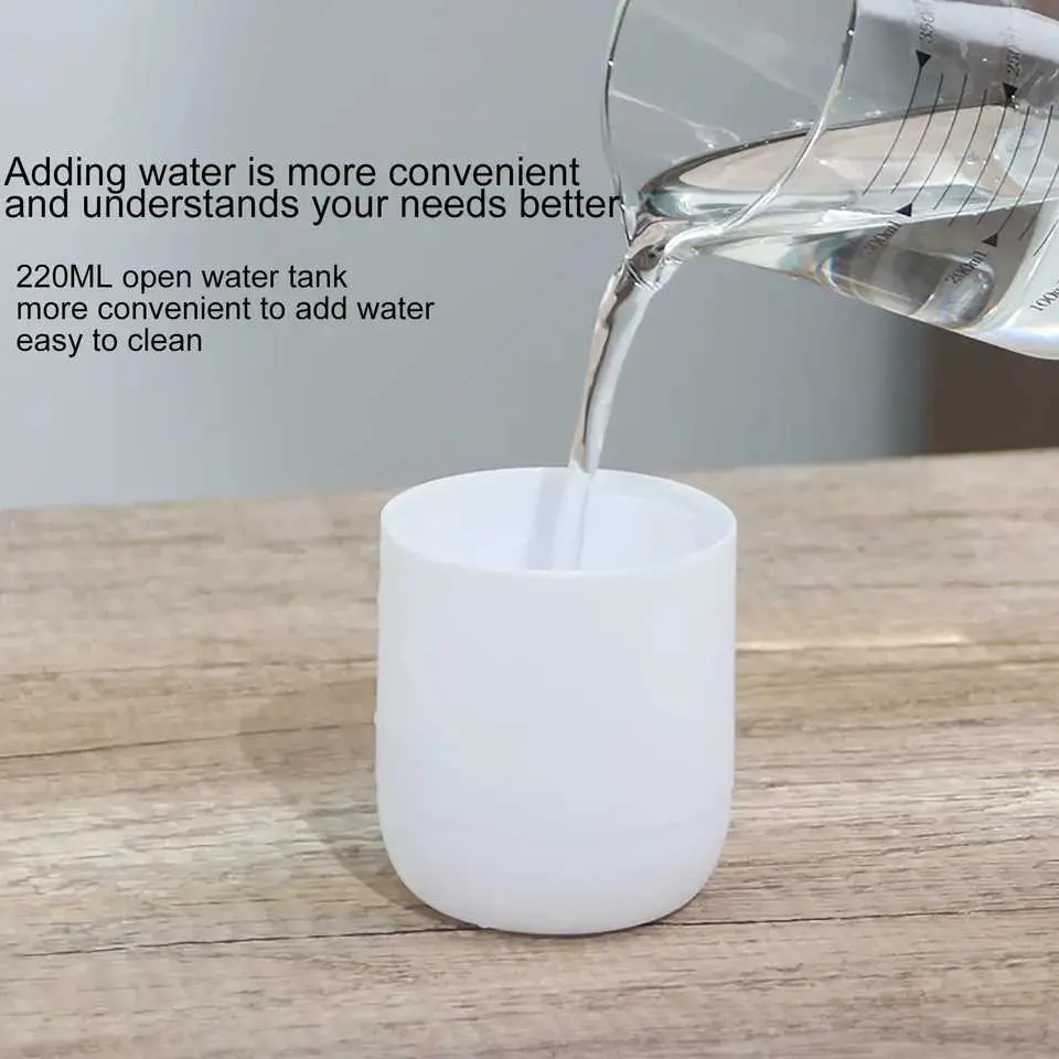 Picture of Mini Portable Air Humidifier 300ml USB Car Air Purifier Fogger Mist Maker with LED Night Lamp Ultrasonic Sprayer Home Appliance