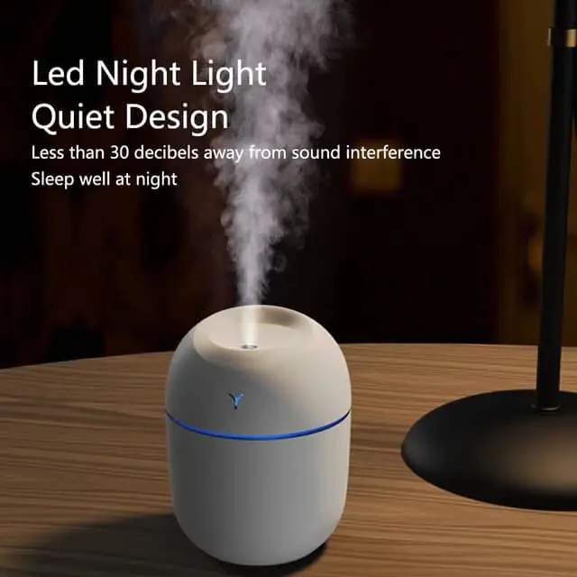 Picture of Mini Portable Air Humidifier 300ml USB Car Air Purifier Fogger Mist Maker with LED Night Lamp Ultrasonic Sprayer Home Appliance