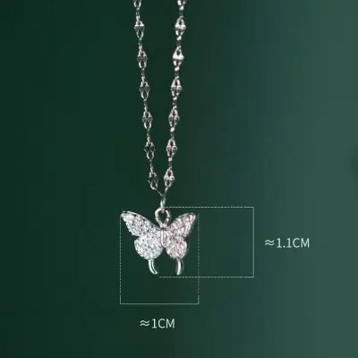 Picture of Butterfly pendant necklace with rhinestone