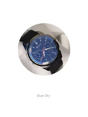 Picture of Fashionable Nylon Denim Belt and Stylish Watch for Men