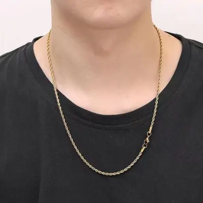 Picture of Men's Necklace Stainless Steel Cuban Link Chain