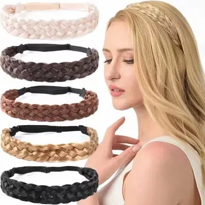 Picture of Synthetic Braided Headbands Hair Band Braiding Hair Accessories Hair Extension Hairpiece for Women Girls