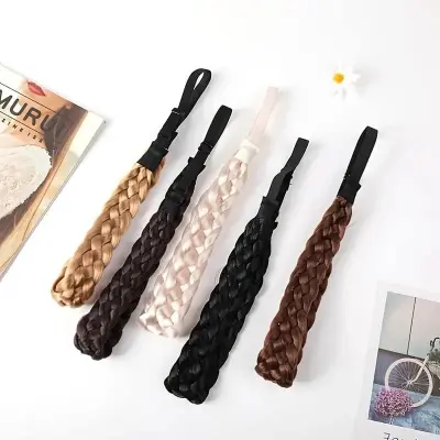 Picture of Synthetic Braided Headbands Hair Band Braiding Hair Accessories Hair Extension Hairpiece for Women Girls