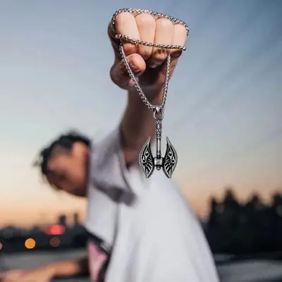 Picture of New Geometry Stainless Steel Fashion Necklace For Men