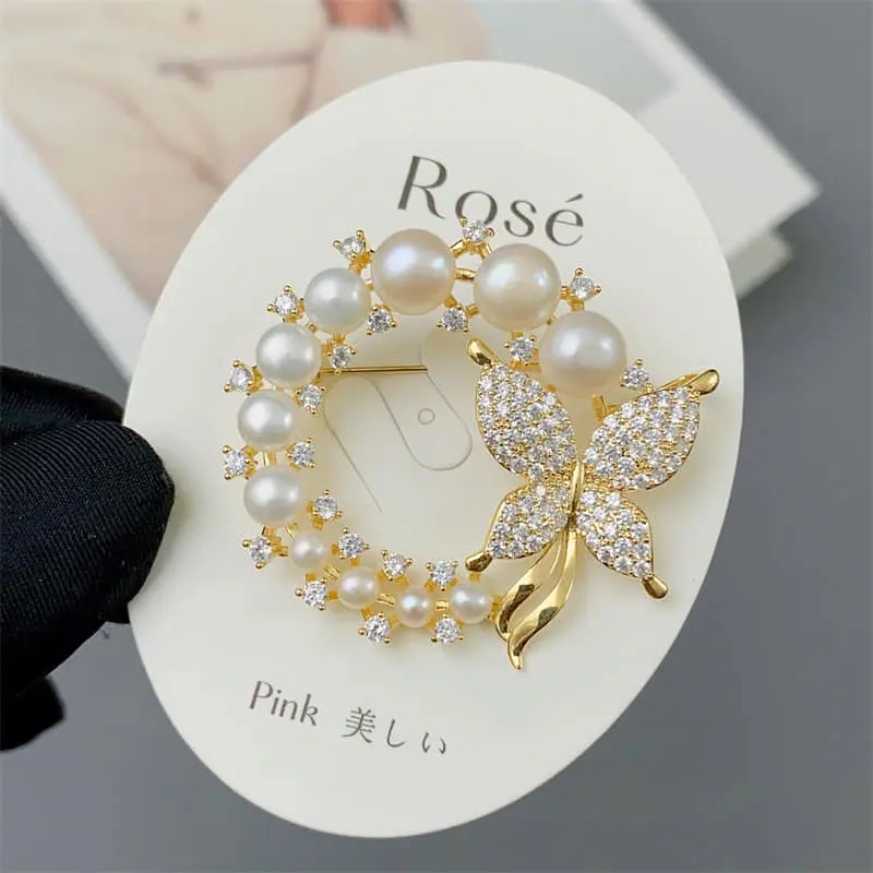 Picture of Flower Brooch Hijab Safety Pin for Girls and Women's