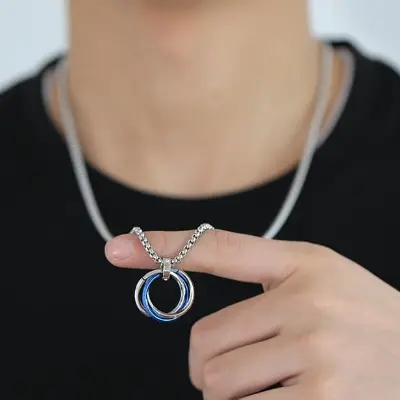 Picture of Pendant Necklace For Men Women Stainless Steel Chain Necklace