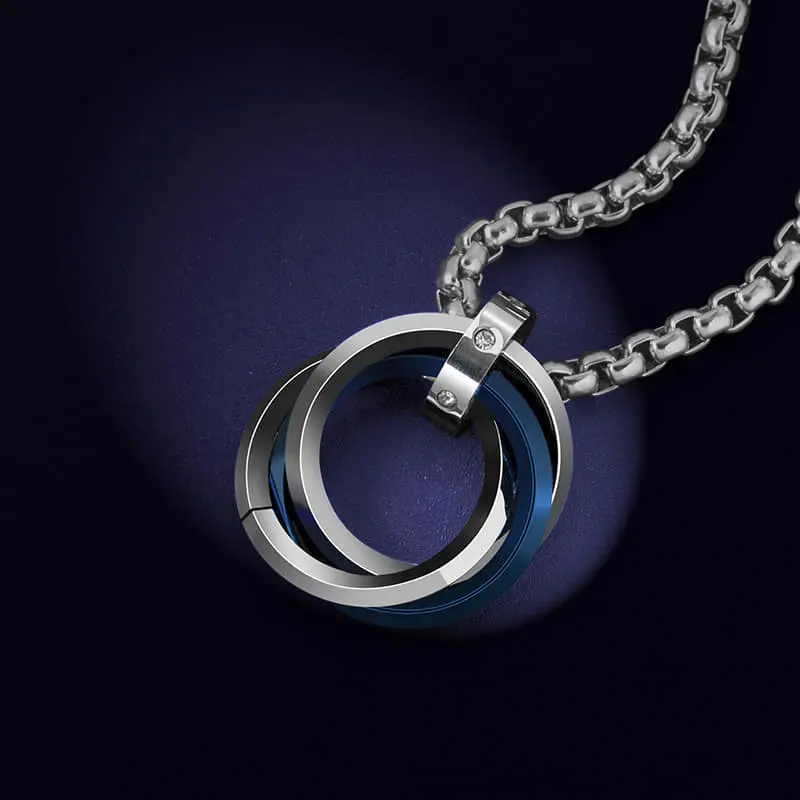 Picture of Pendant Necklace For Men Women Stainless Steel Chain Necklace