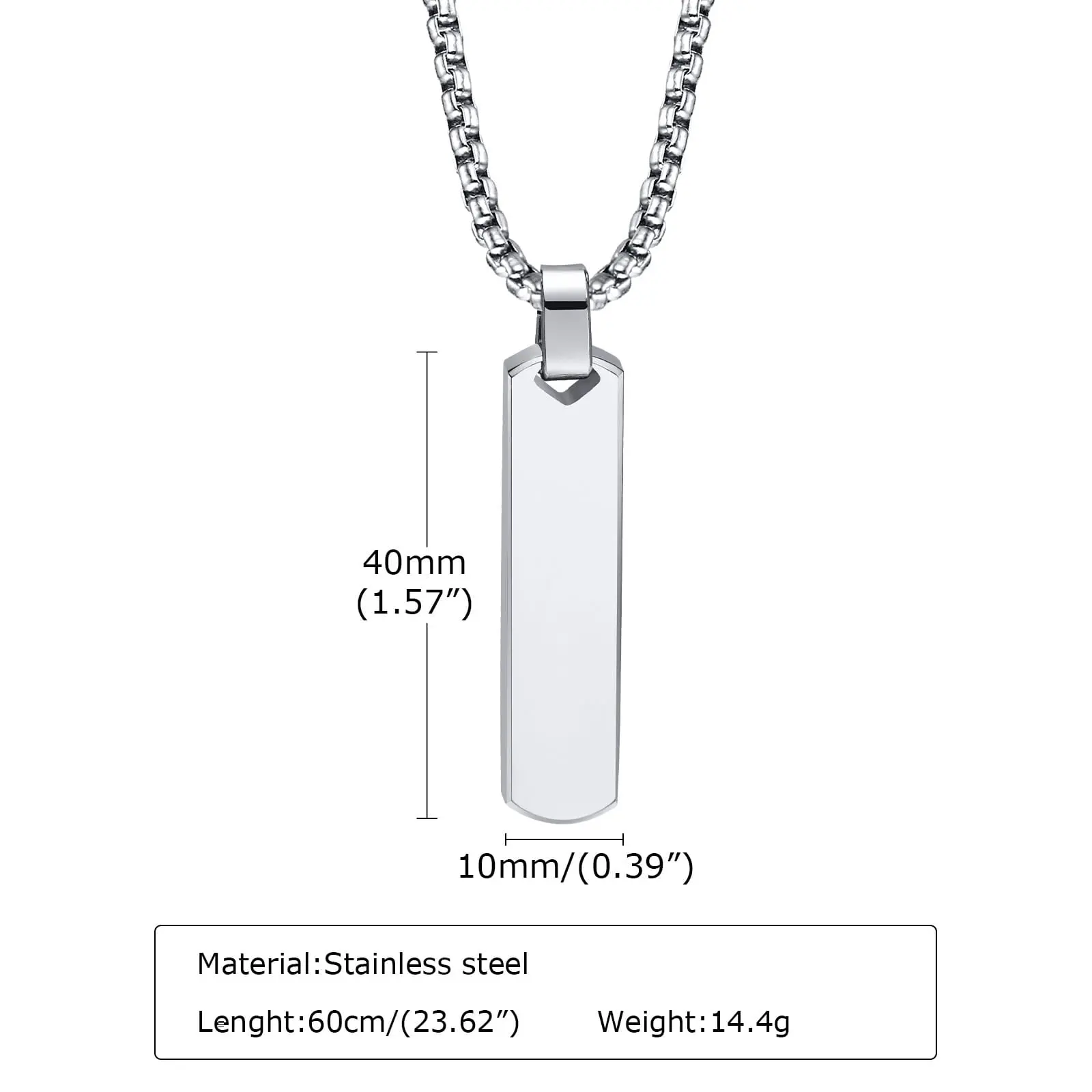 Picture of Trendy Simple Stainless Steel Silver Cross Pendant Chain  Necklace For Men