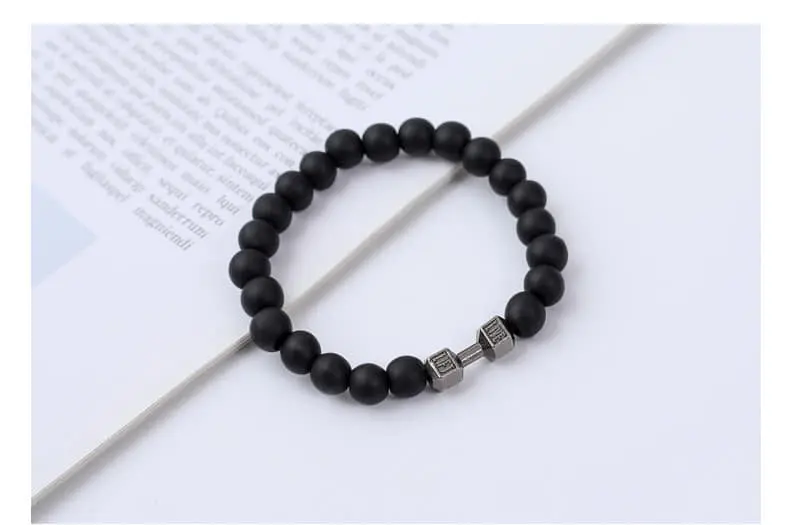 Picture of High Quality Men Beaded Bracelet Natural Black Bracelet for Men