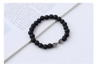 Picture of High Quality Men Beaded Bracelet Natural Black Bracelet for Men