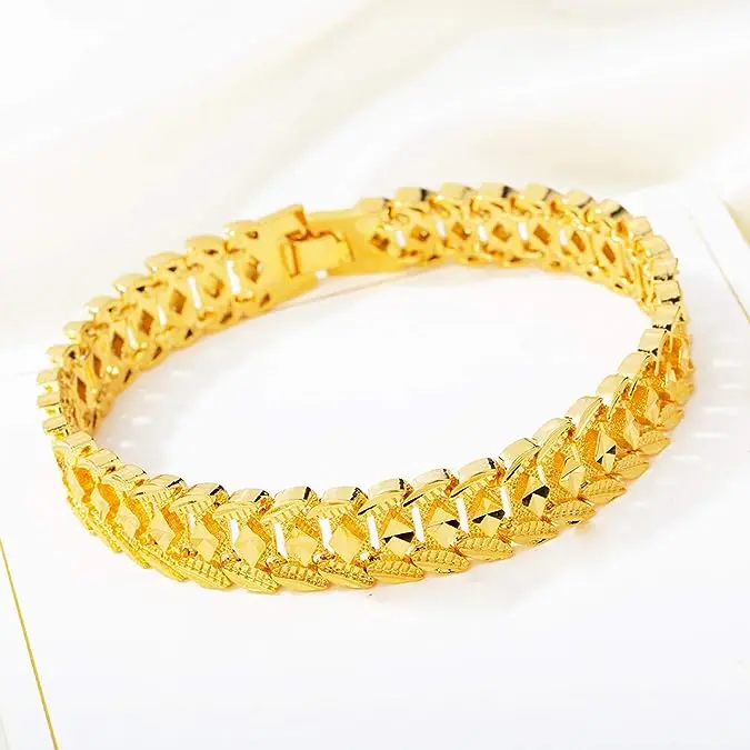 Picture of Trendy Heart Multi shape Punk Bracelet Curb Link Chain Color Bracelets Bangle For Men